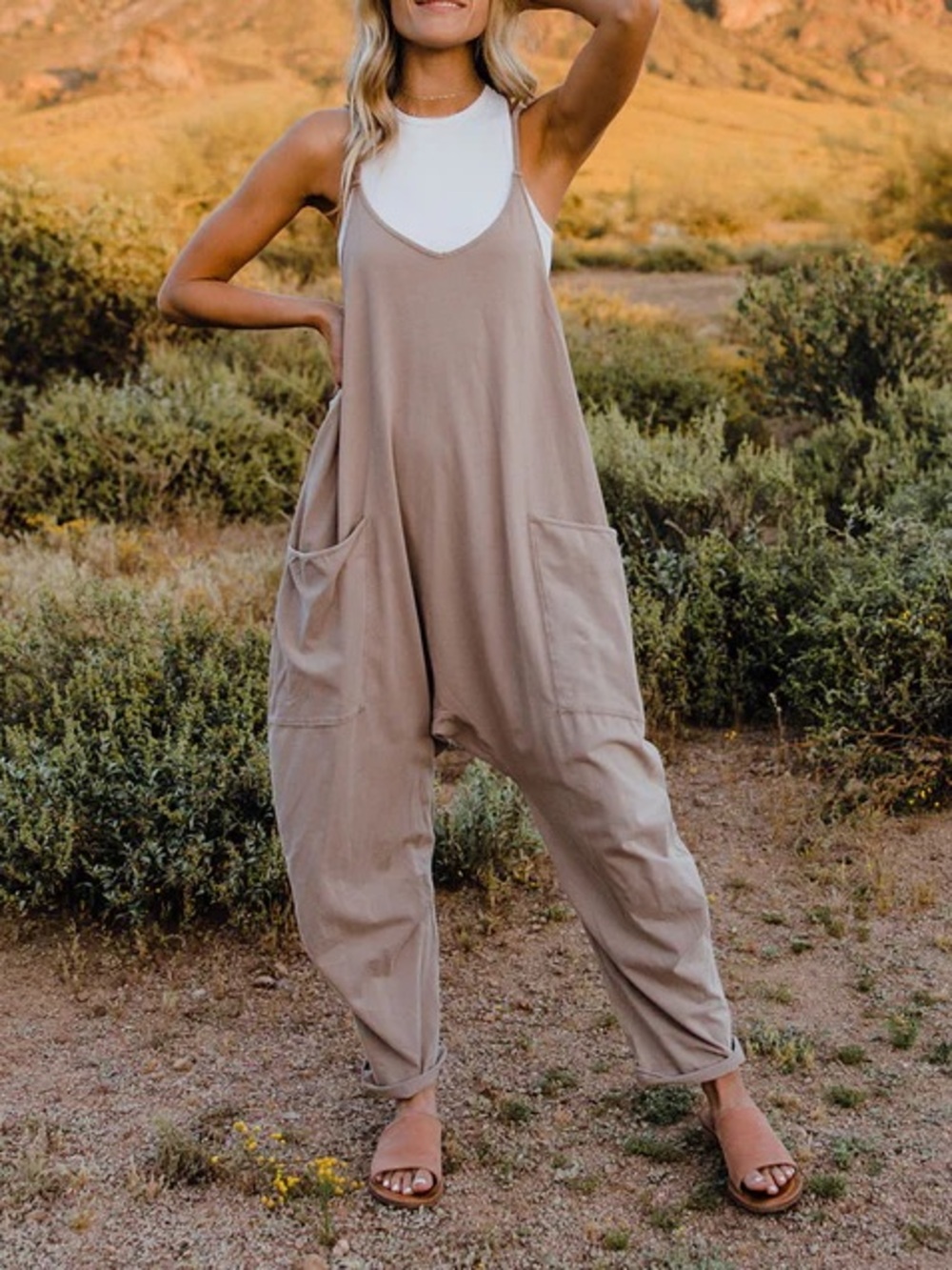 FP Movement by Free People Hot Shot Onesie in Mocha